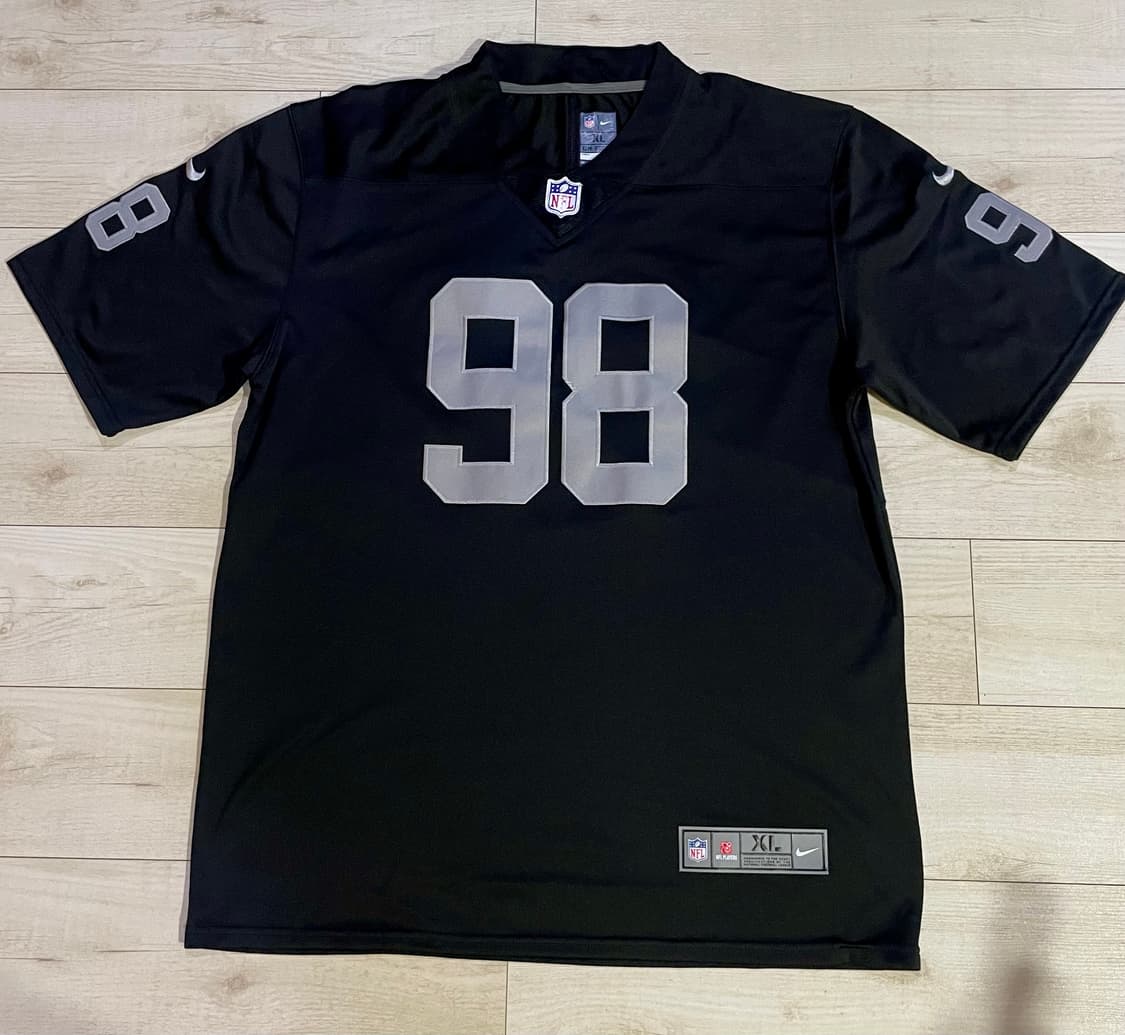 [XL] 나이키 nfl 풋볼져지 져지 레이더스 채영착용 오버핏 상품이미지2