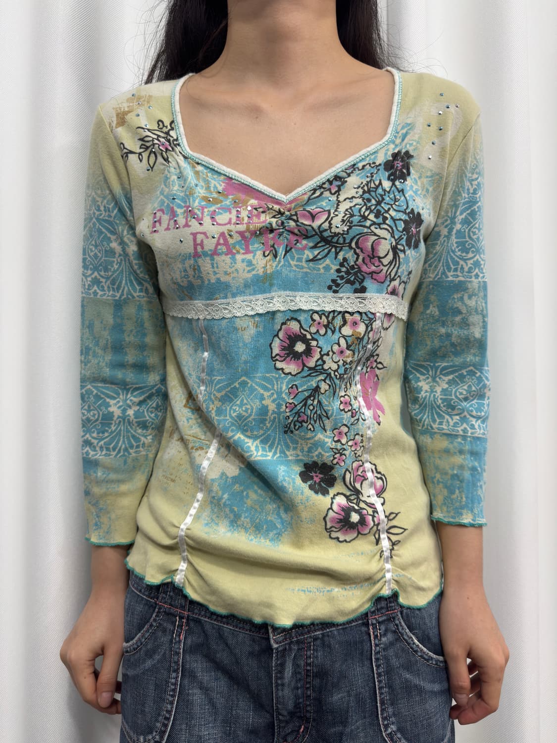 skinny minnie printing top 상품이미지1