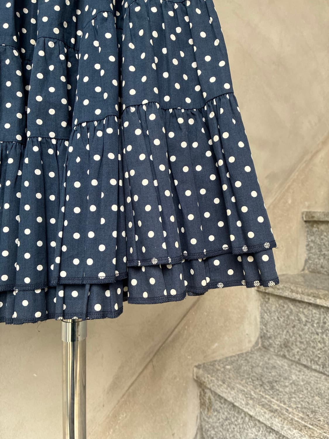 꼼데가르송 도트 플리츠 스커트 상품이미지5