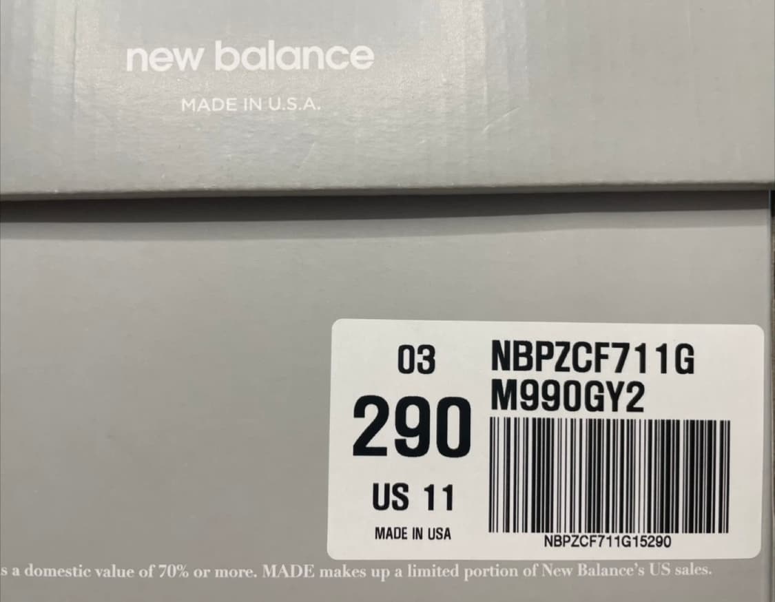 뉴발란스 990v2 MADE IN USA 사이즈 290 상품이미지6