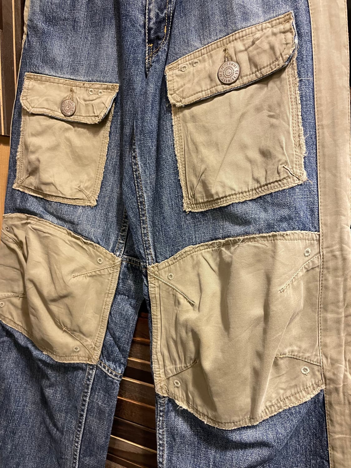 꼼사드모드 패치워크 데님팬츠 상품이미지2