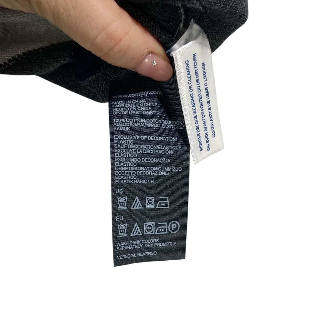 타미힐피거 아가일체크 브이넥 니트 상품이미지4