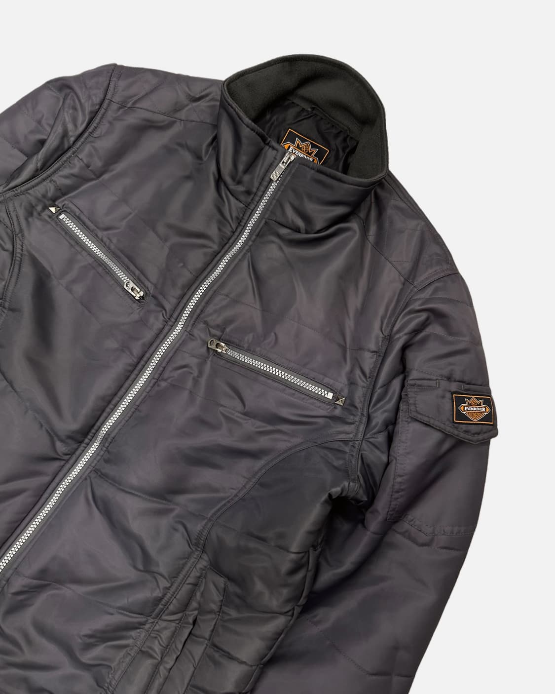 grey zip-up riding jacket 상품이미지2