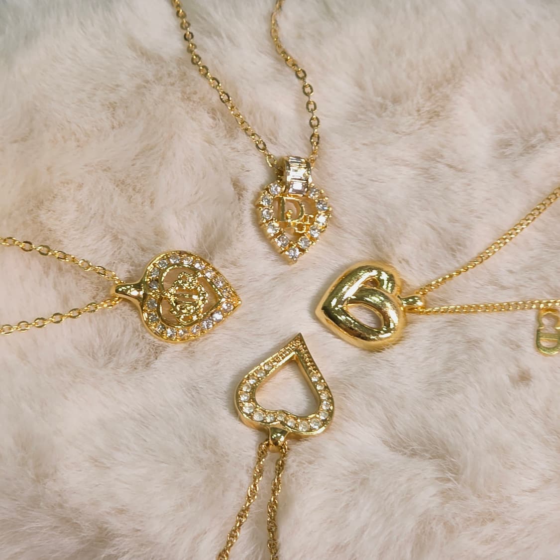 크리스찬 디올 하트 펜던트 골드 목걸이 상품이미지4