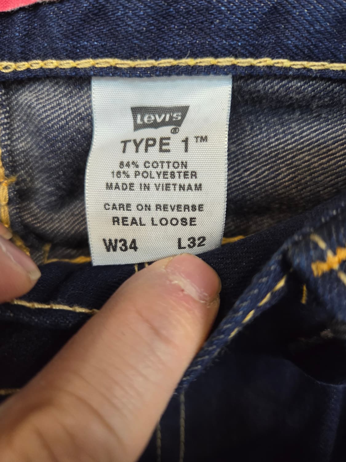 리바이스 타입원 리얼루즈 스티치 데님팬츠 34 상품이미지5