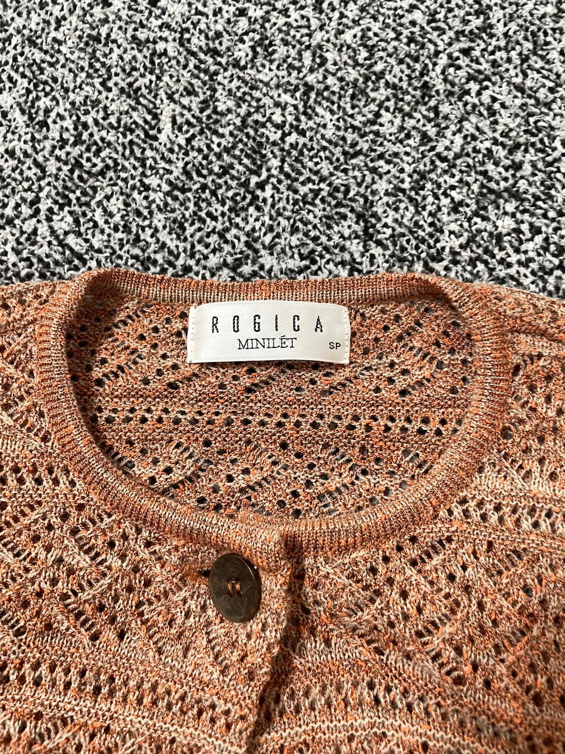 vinteちきゅ. JPN ROGICA 여름 니트 가디건 울 모리걸 상품이미지2