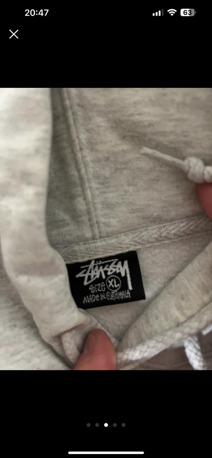 스투시 8볼 후드티 XL 애쉬 헤더 상품이미지3