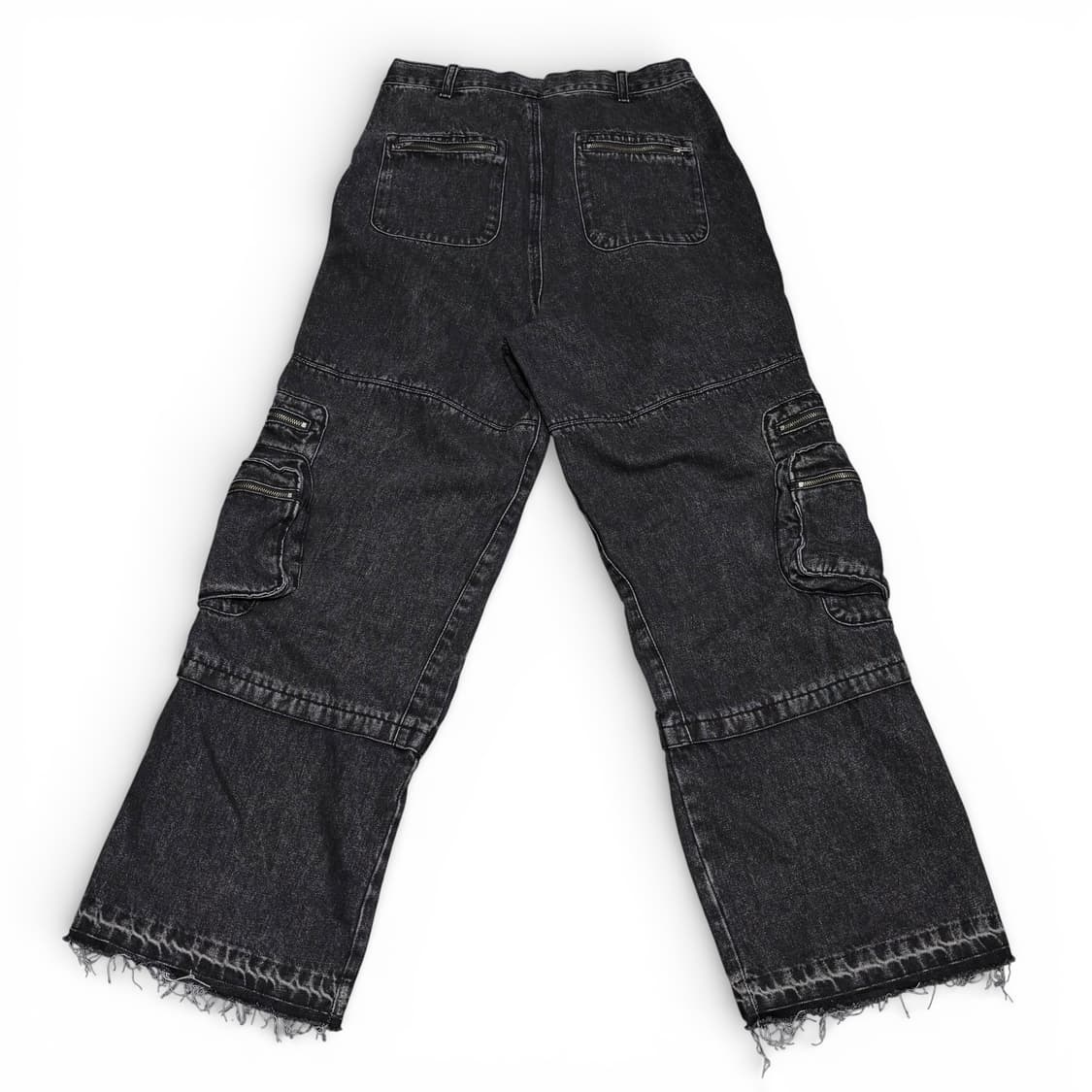 M 빅유니온 와이드 흑청 유틸리티 카고팬츠 상품이미지2