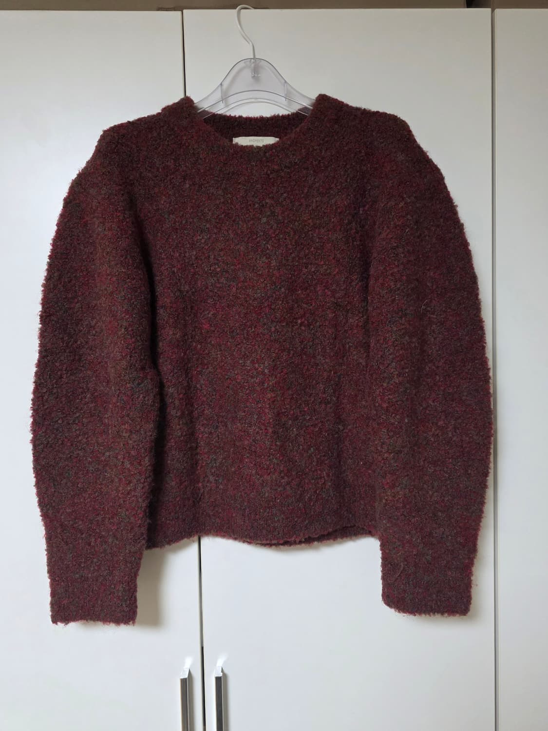 아모멘토 믹스 부클 크롭 니트 상품이미지4