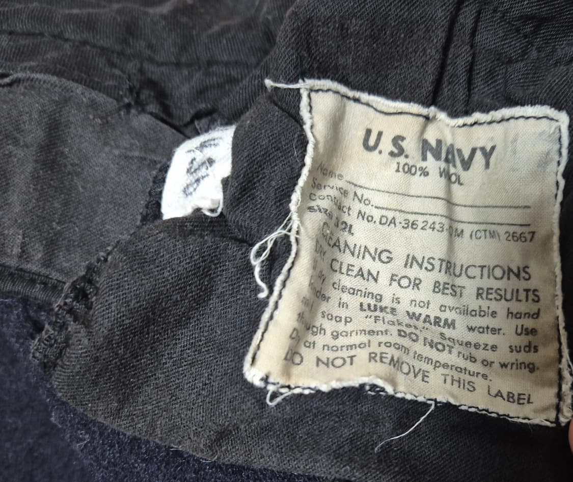 60 us sailer wool pants 32 미해군 빈티지 울팬츠 상품이미지5