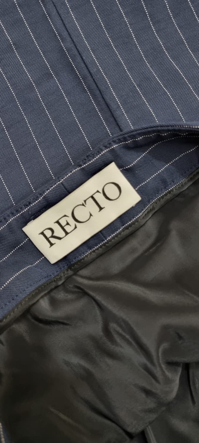 RECTO 렉토 핀스트라이프 비대칭 미디 스커트 M _ 여성 상품이미지9