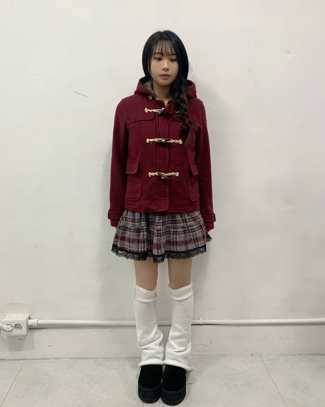 [JPN] 레드 체크 레이스 스커트  상품이미지2