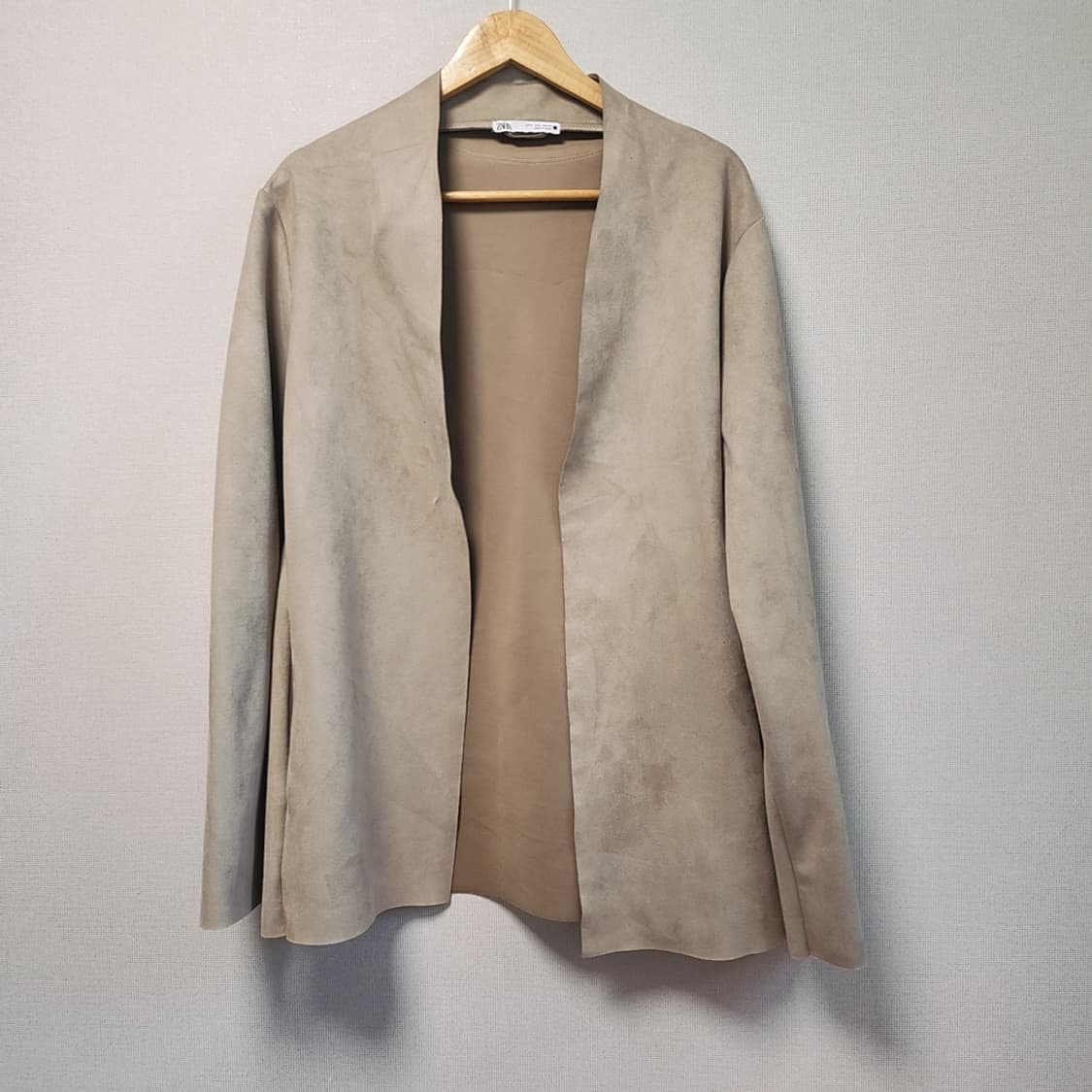 [L] 자라 스웨이드 오픈형 자켓 상품이미지1