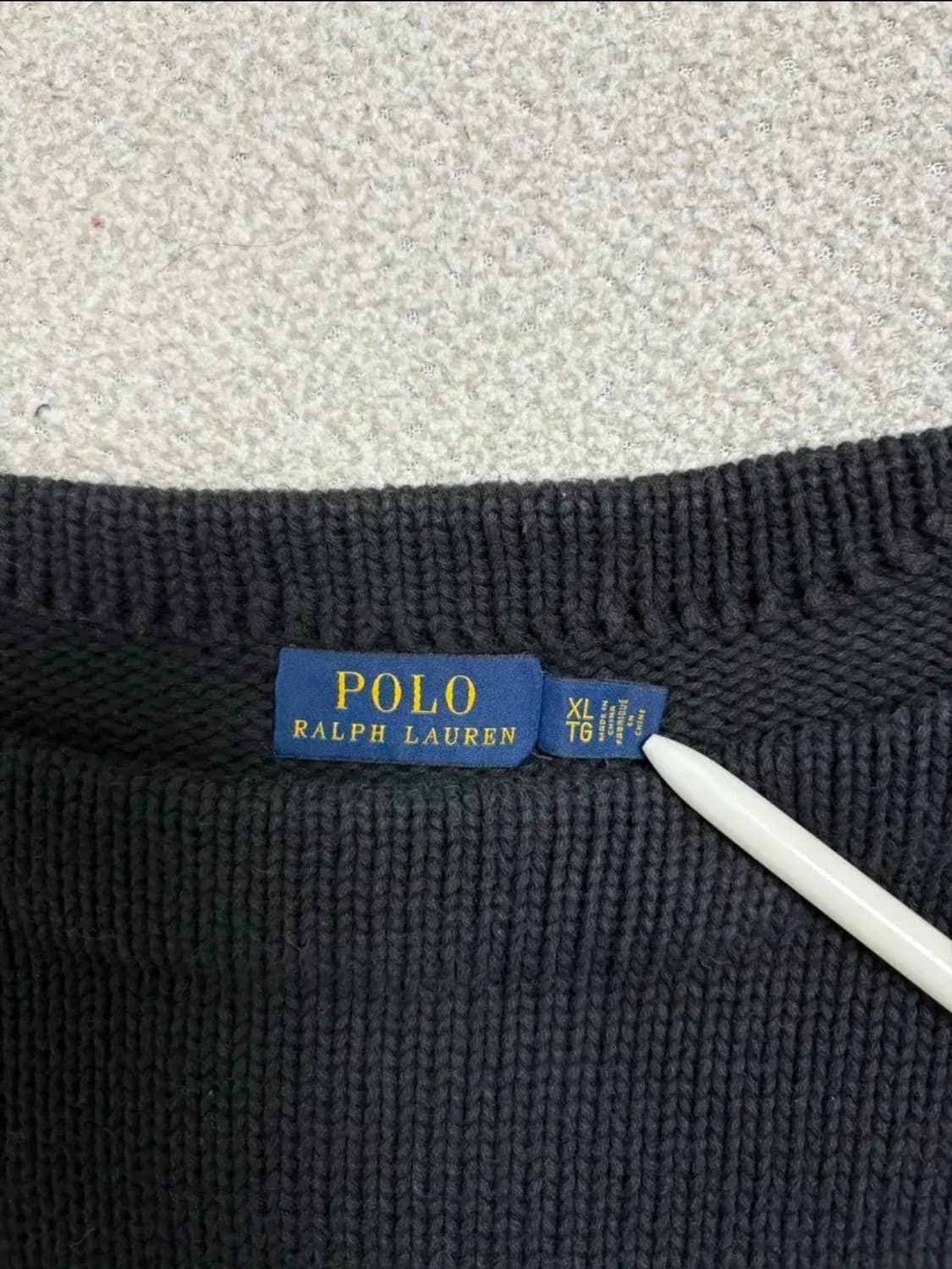 폴로 RL 로고 인타르시아 니트 블랙 상품이미지5