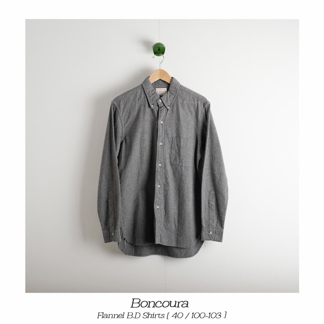 봉쿠라 그레이 플란넬 셔츠 40(100-103)사이즈 그레이 상품이미지1