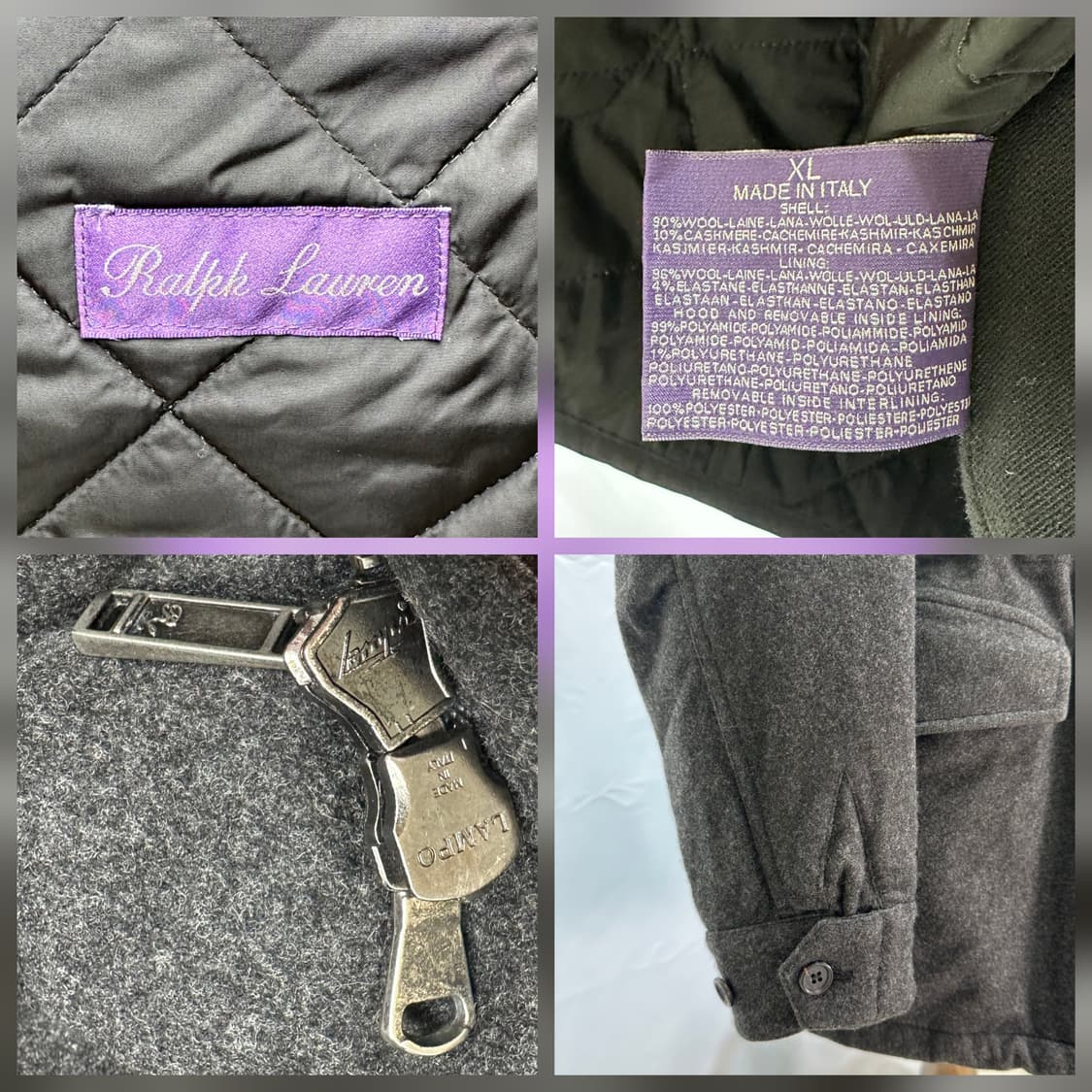 랄프로렌 퍼플라벨 울캐시미어 M65 코트 자켓 XL(105~110) 판매 상품이미지8