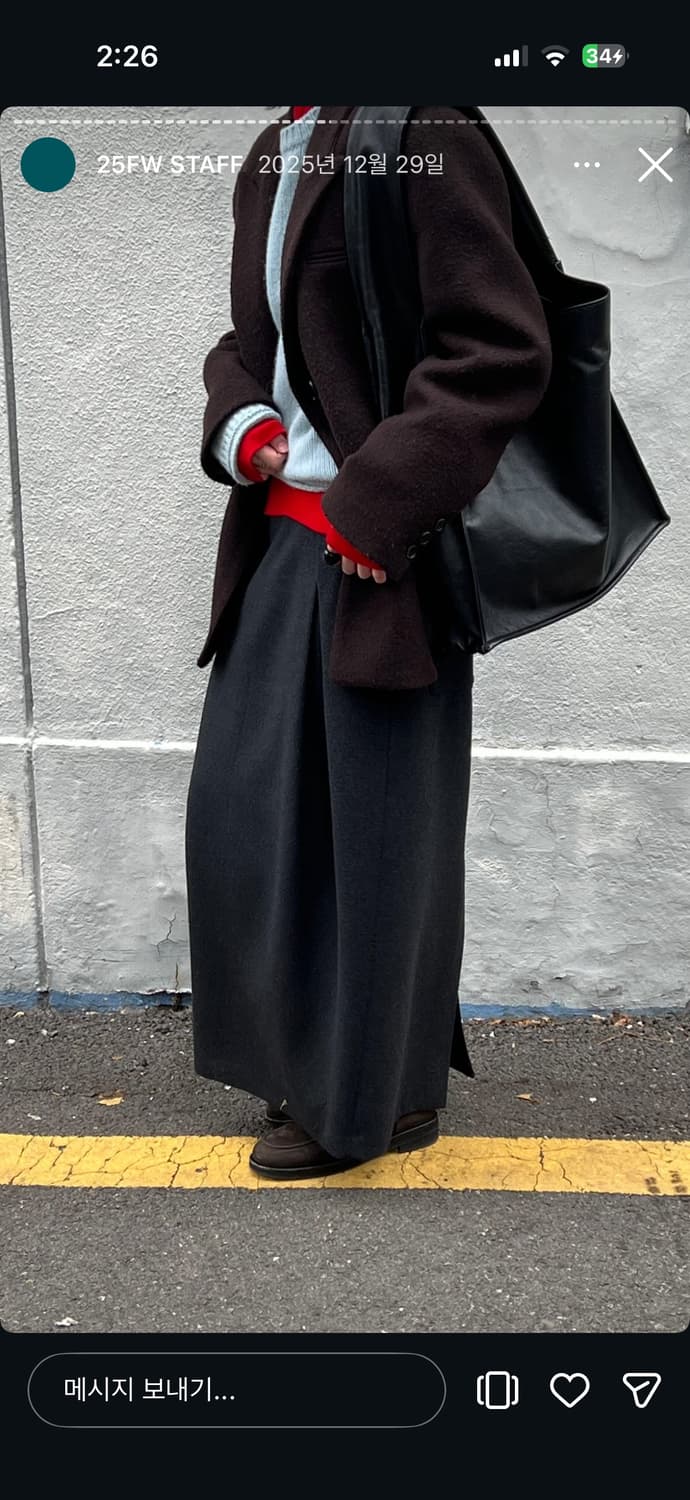 새)에토스 CLASSIC TUCKED SKIRT(차콜) 상품이미지2