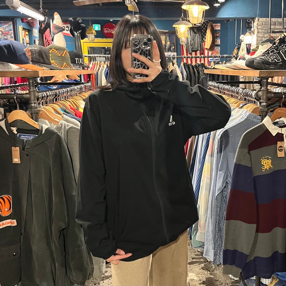 Adidas 아디다스 땀복 후드 바람막이 자켓 상품이미지5