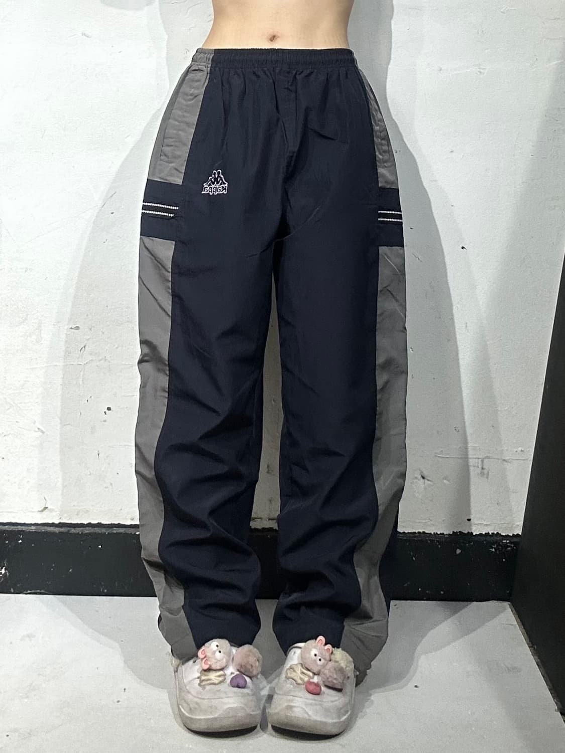 카파 네이비 와이드 사이드 라인 트랙 팬츠 M 상품이미지2