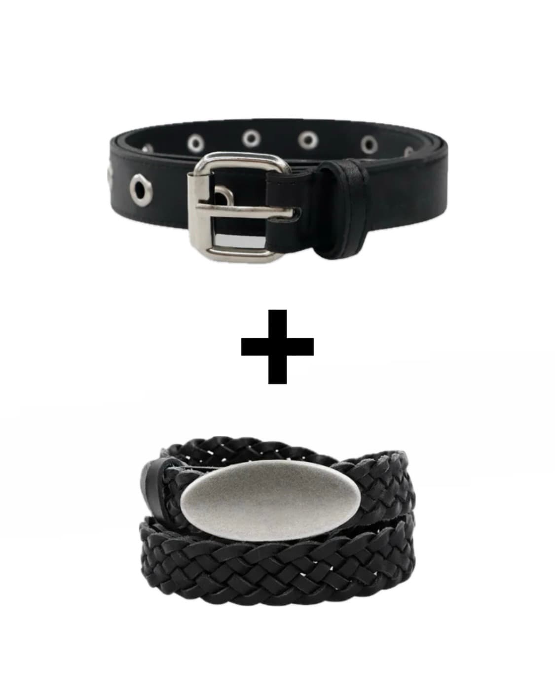 무료 배송) 시그니처 아일렛 벨트 + mmlg 레더 위빙 벨트 상품이미지1