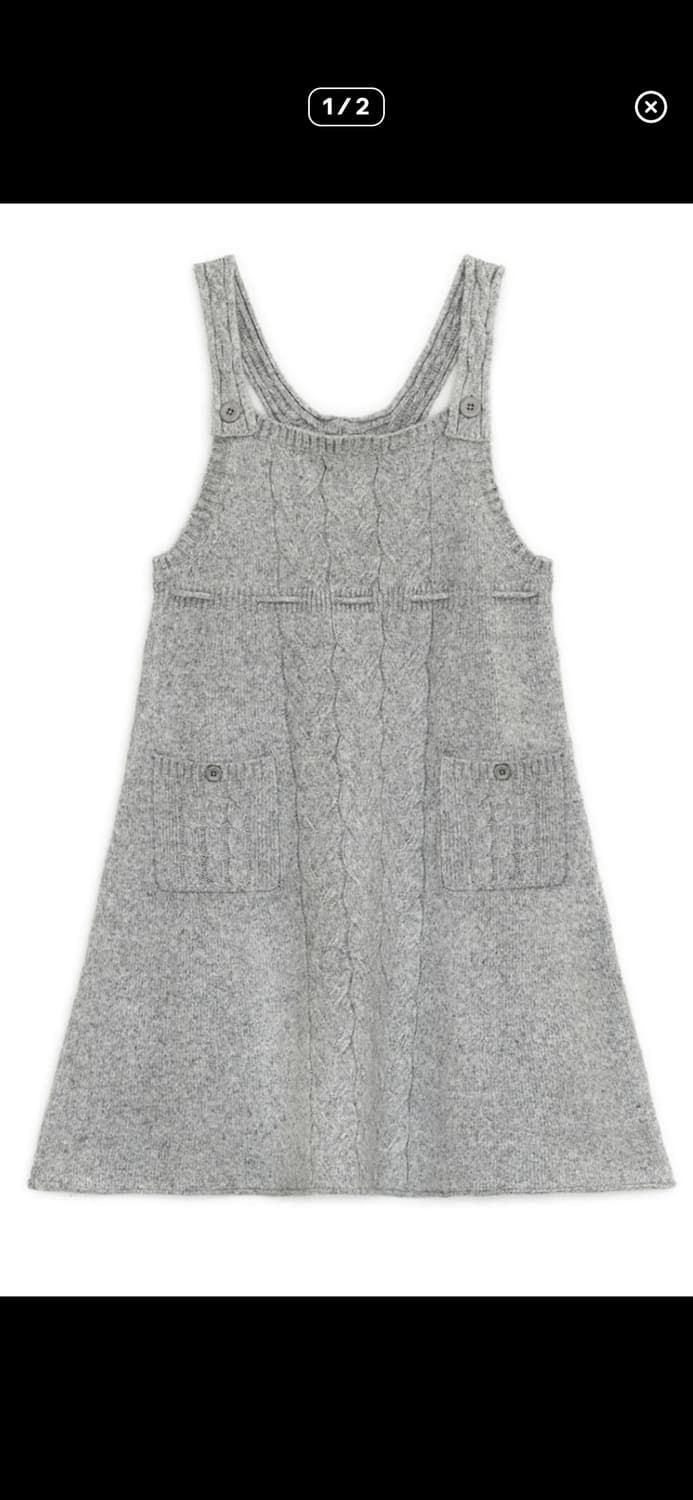 허그유어스킨 허유스 원피스 니트 그레이 상품이미지1