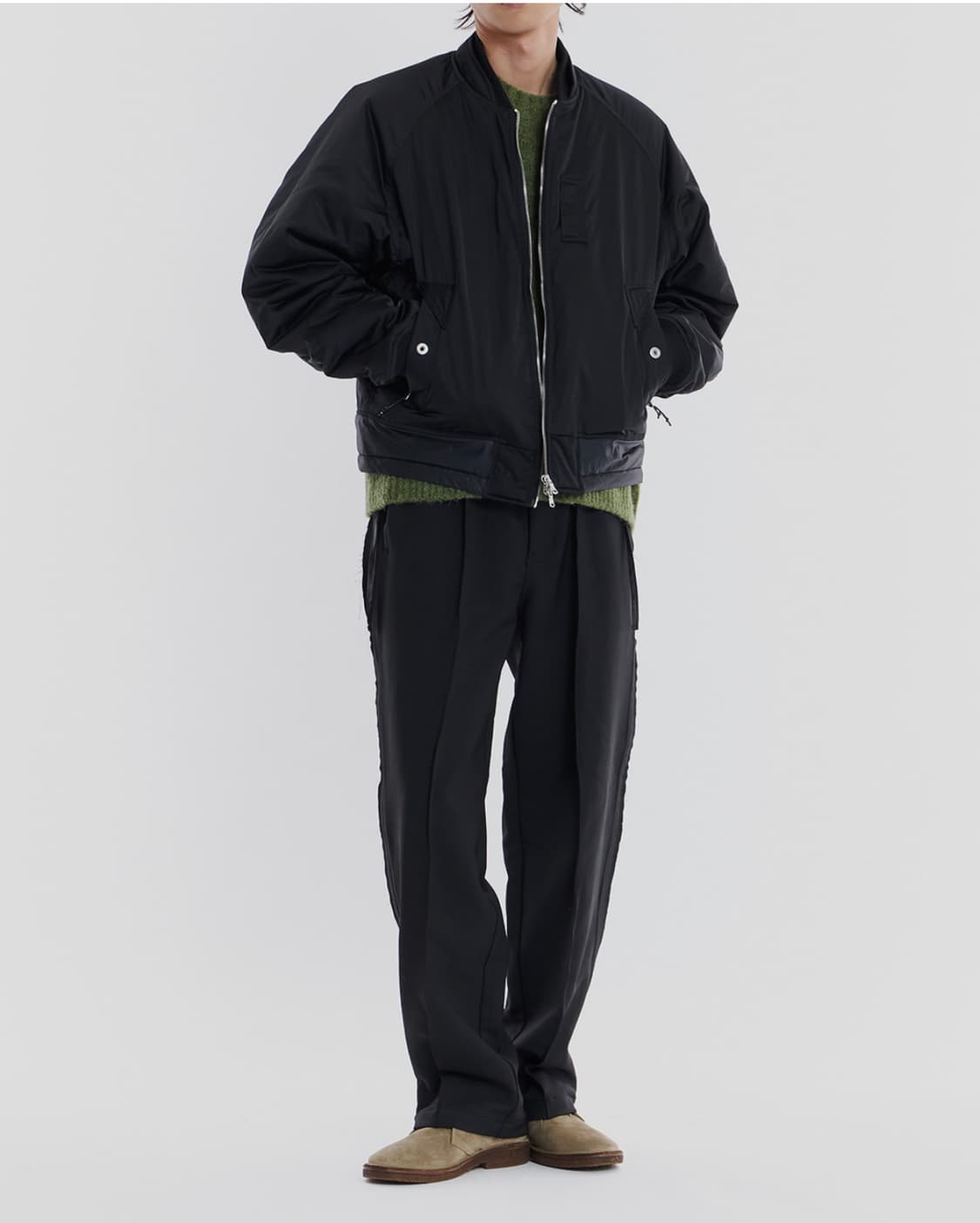 UNAFFECTED Layered Flight Jumper Jacket 상품이미지6