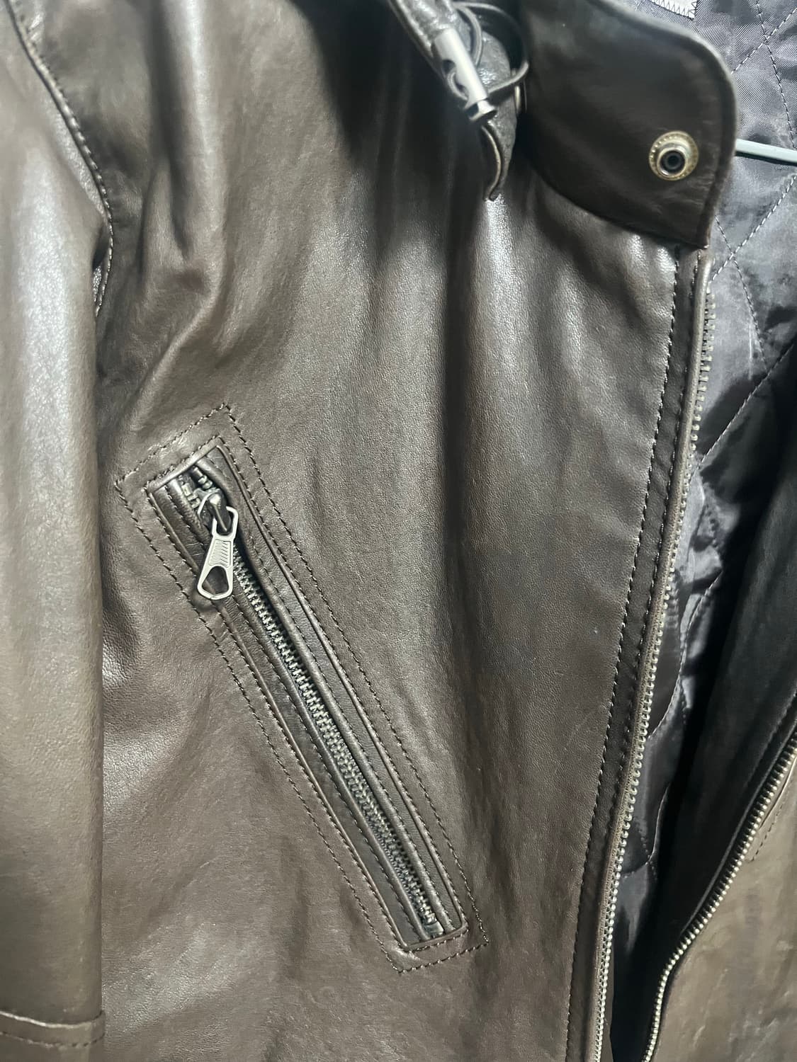 CP컴퍼니 브라운 고글가죽  자켓 상품이미지3