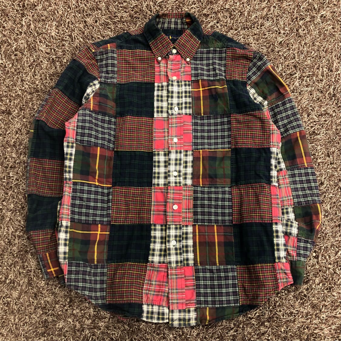 폴로 랄프로렌 패치워크 마드라스 셔츠 상품이미지1