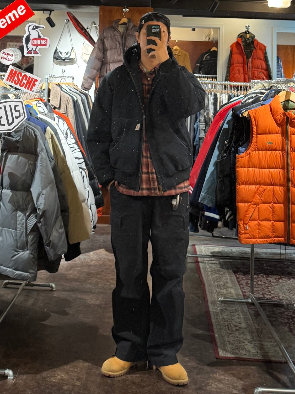 칼하트 덕액티브 자켓 빈티지 USA J140BLK XL 상품이미지2