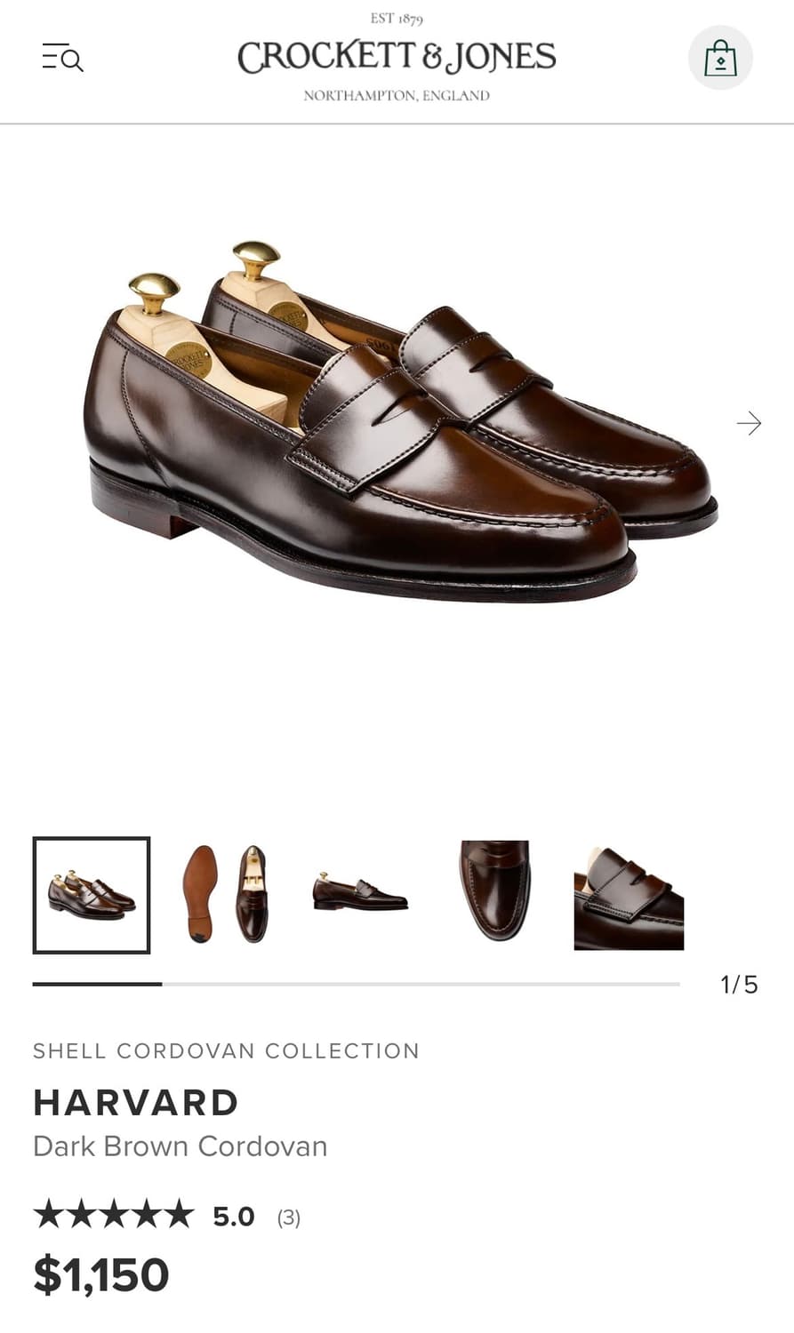 크로켓앤존스 하버드 코도반 로퍼 (8E) 상품이미지9