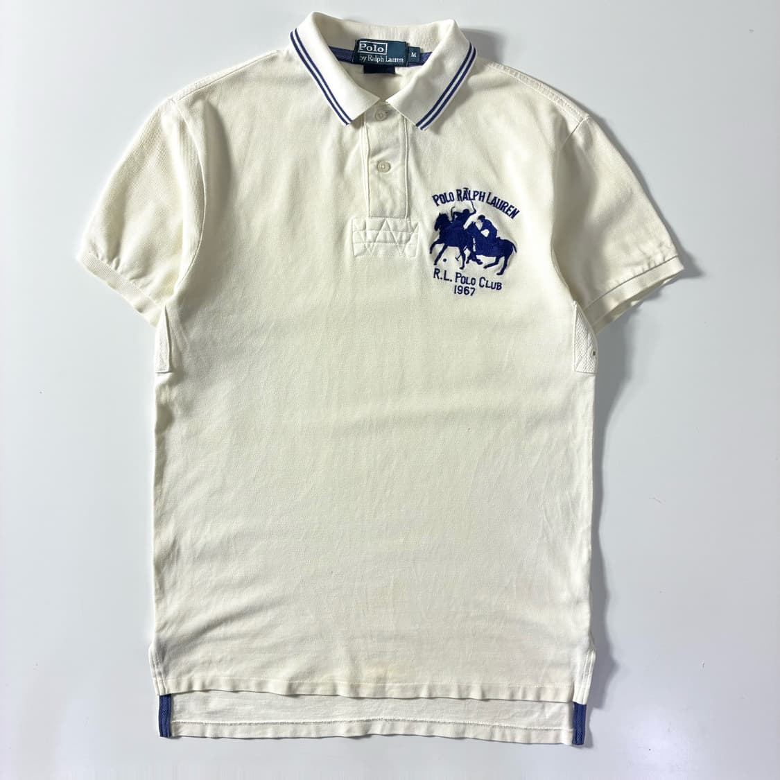 Polo  폴로 랄프로렌 빅포니 클럽 1967 화이트 반팔 카라 티셔츠  상품이미지1