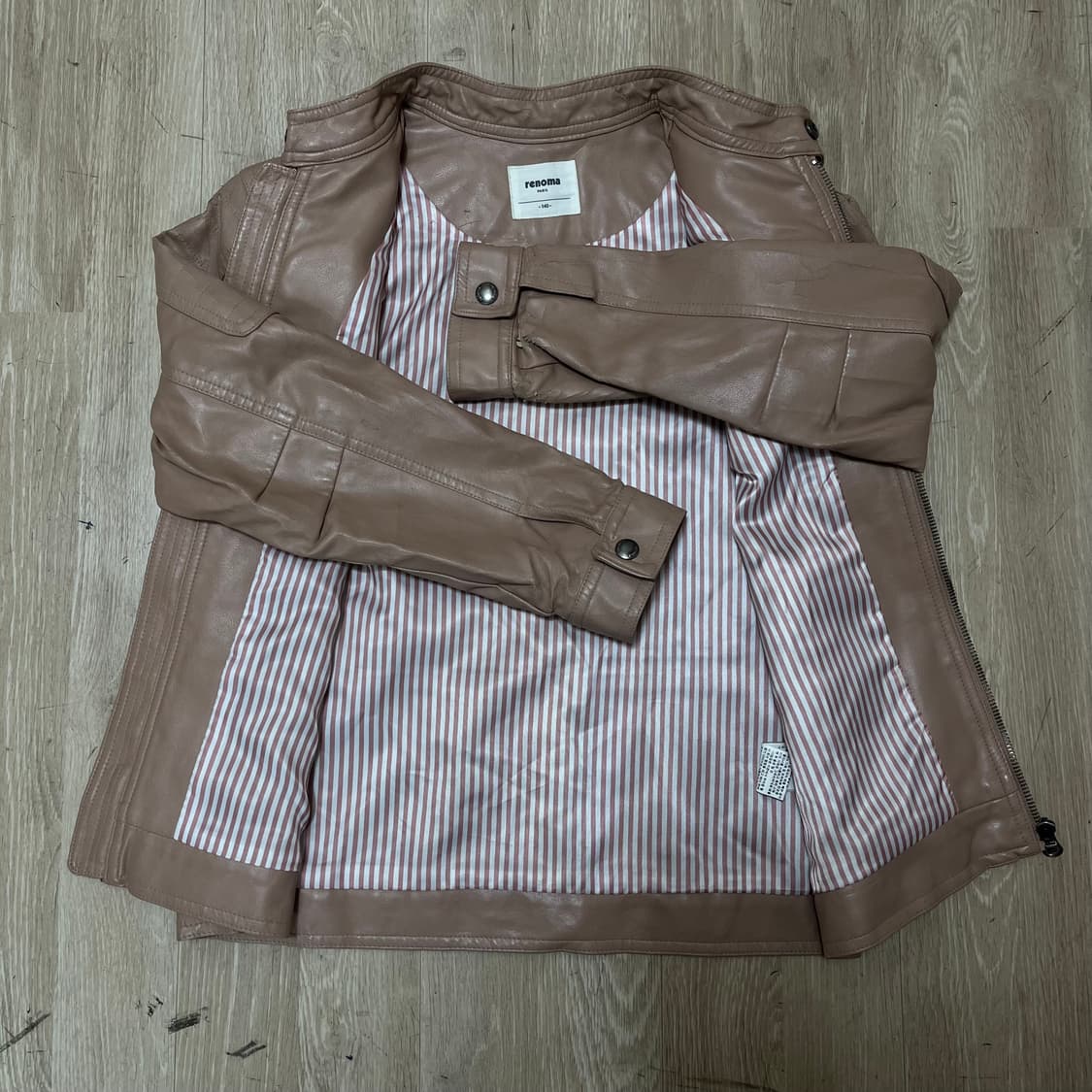 레노마 레더 바이커 가죽 자켓 140/10-11세 상품이미지8