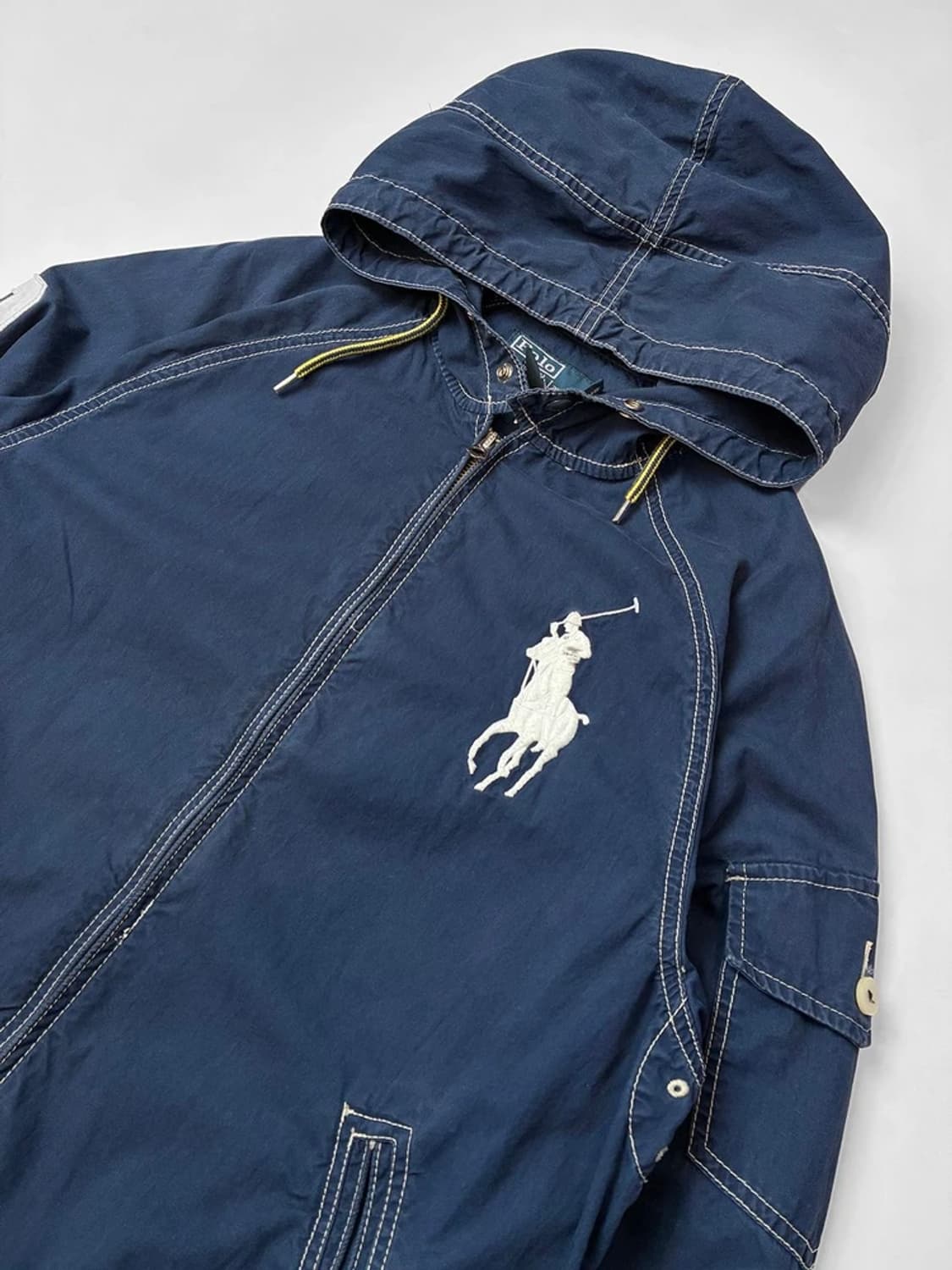 폴로 랄프로렌 90s 빅포니 블루 스티치 후드 자켓 PN5418 상품이미지2