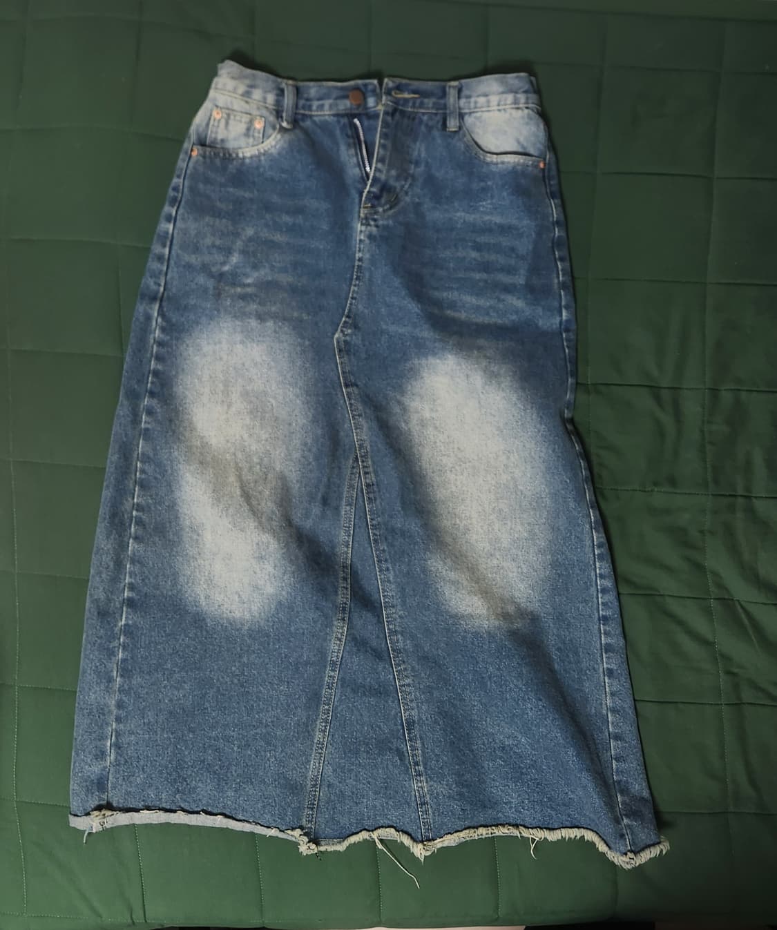 바이너리원 커리지 데님 롱스커트  상품이미지2