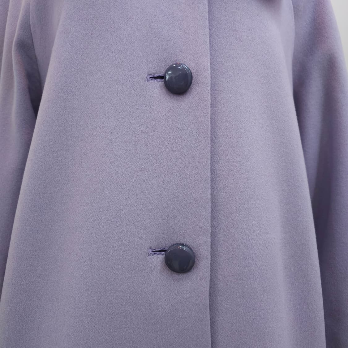 프리미엄 캐시미어 100%  폭스퍼 카라 라일락 롱 코트 상품이미지6