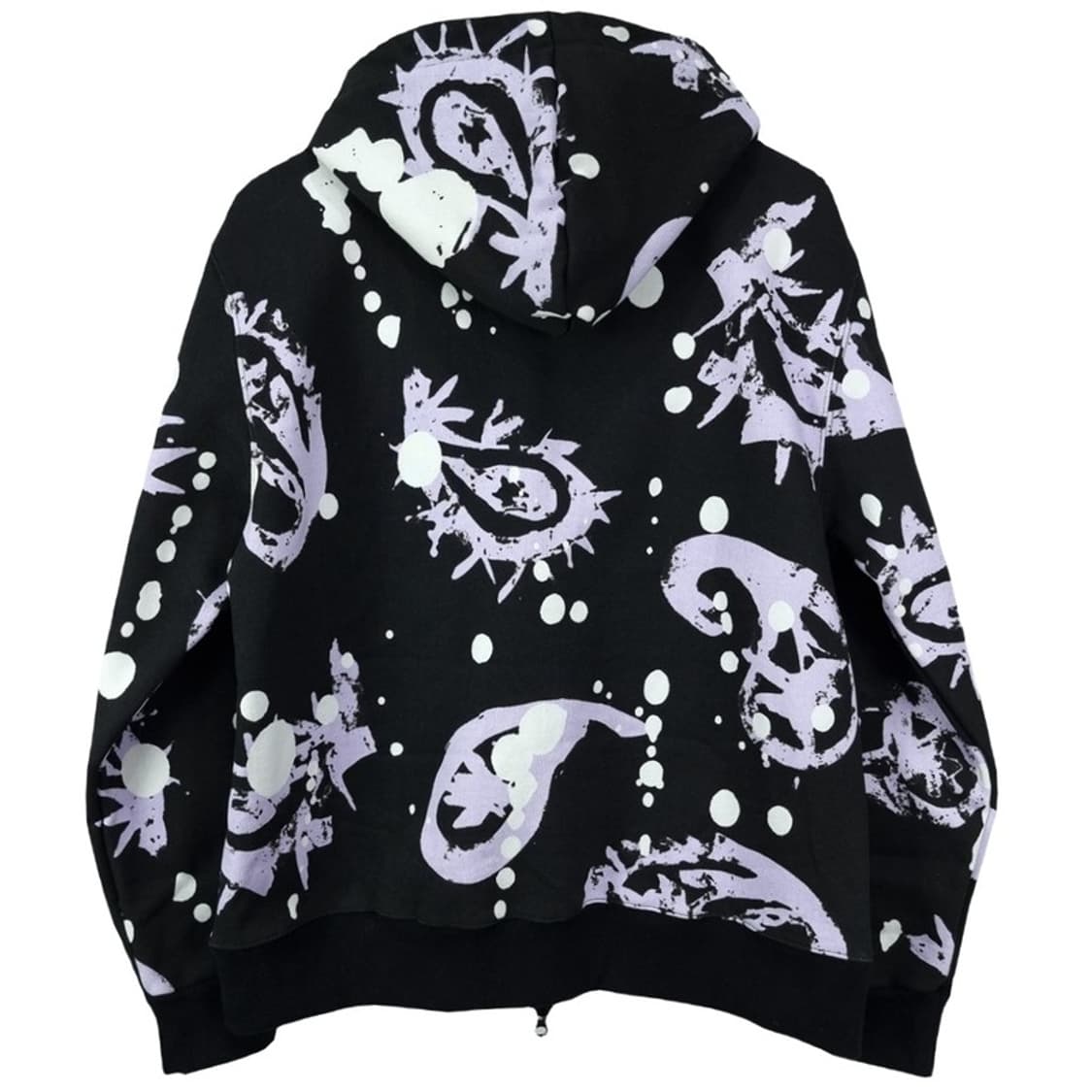 [약스튜디오] 멀티 패턴 루즈핏 후드 집업 블랙 M18268 상품이미지3