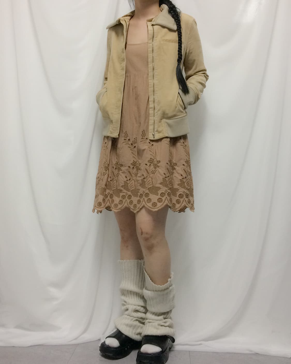 Punching point sleeveless one piece 상품이미지5