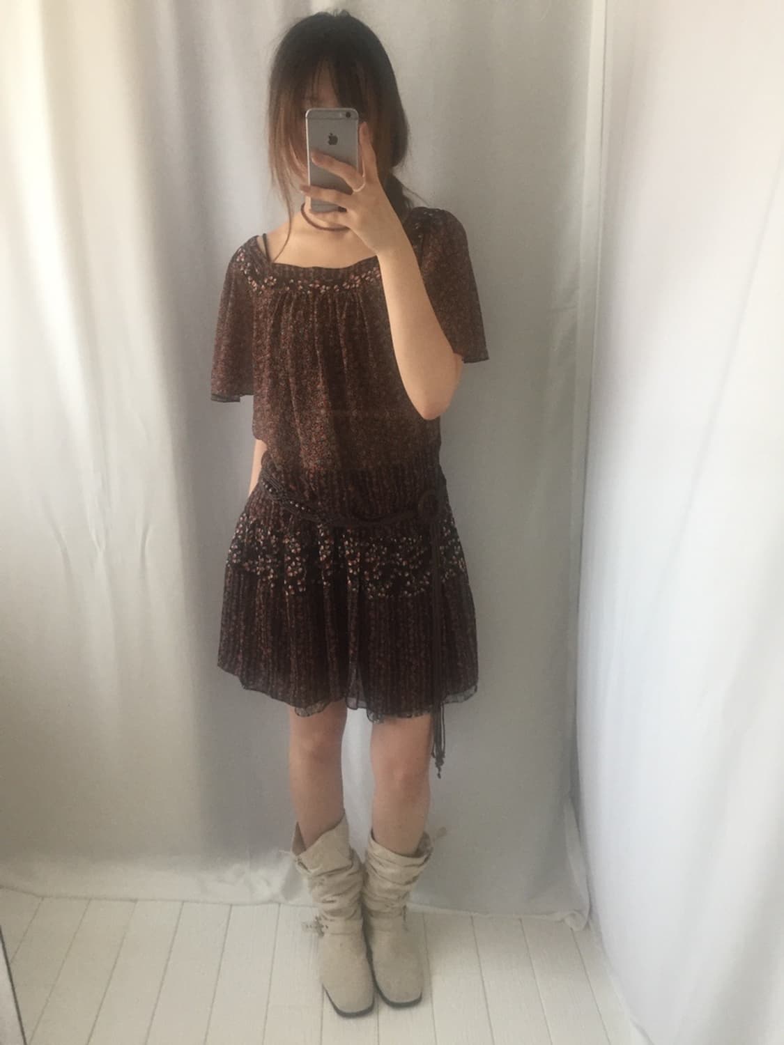 678. chiffon full warm flowers dress 상품이미지6