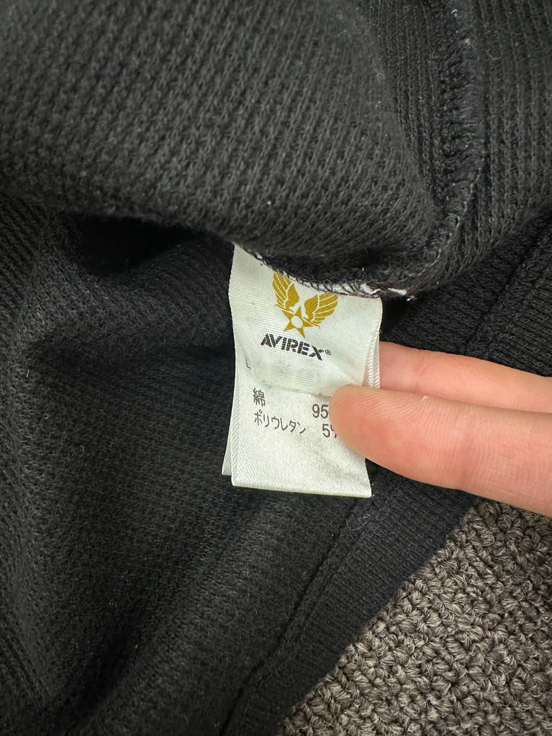 L)아비렉스 v넥 블랙 롱슬리브 상품이미지5