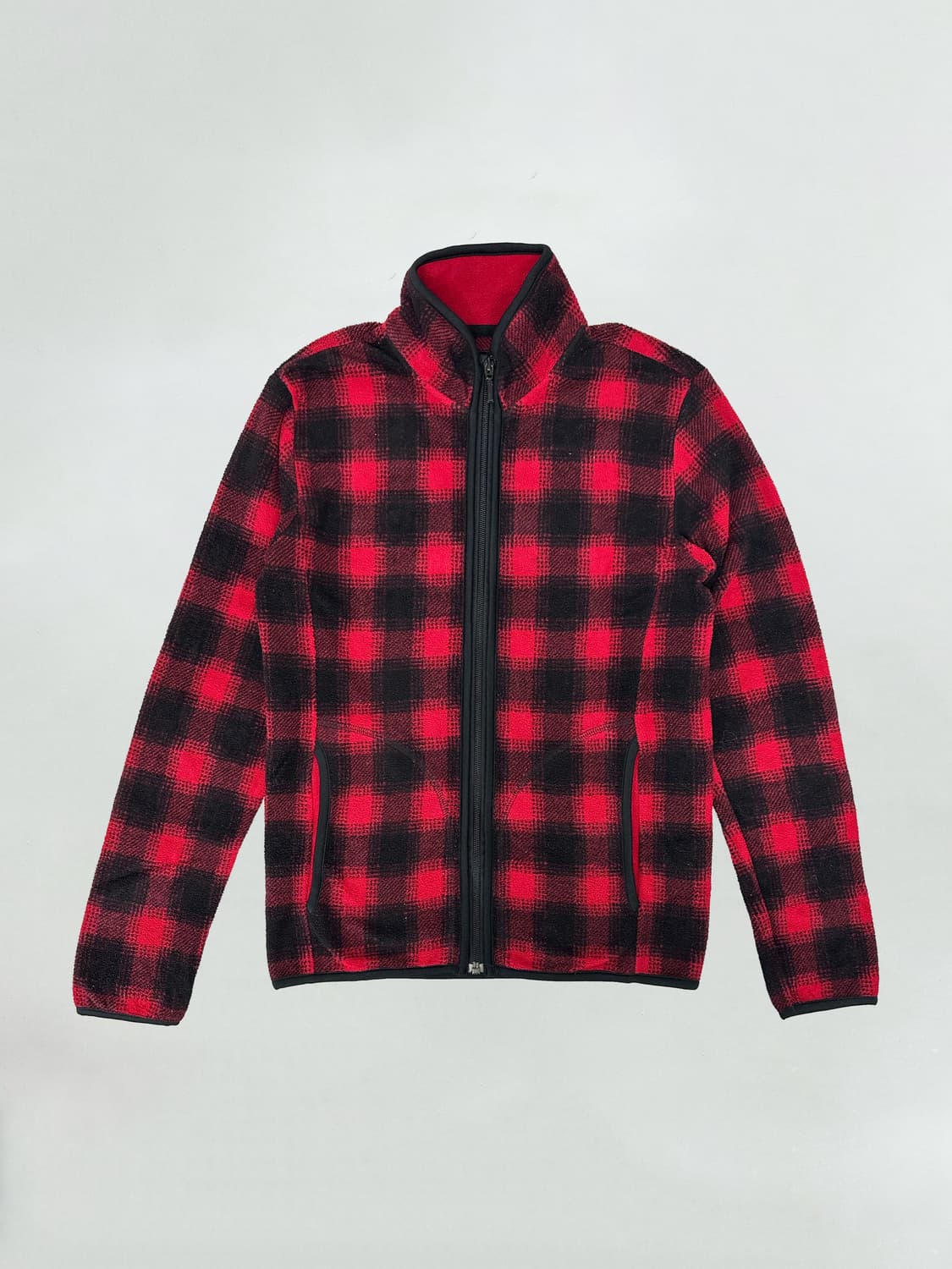 유니클로 micro fleece 체크 집업 상품이미지1