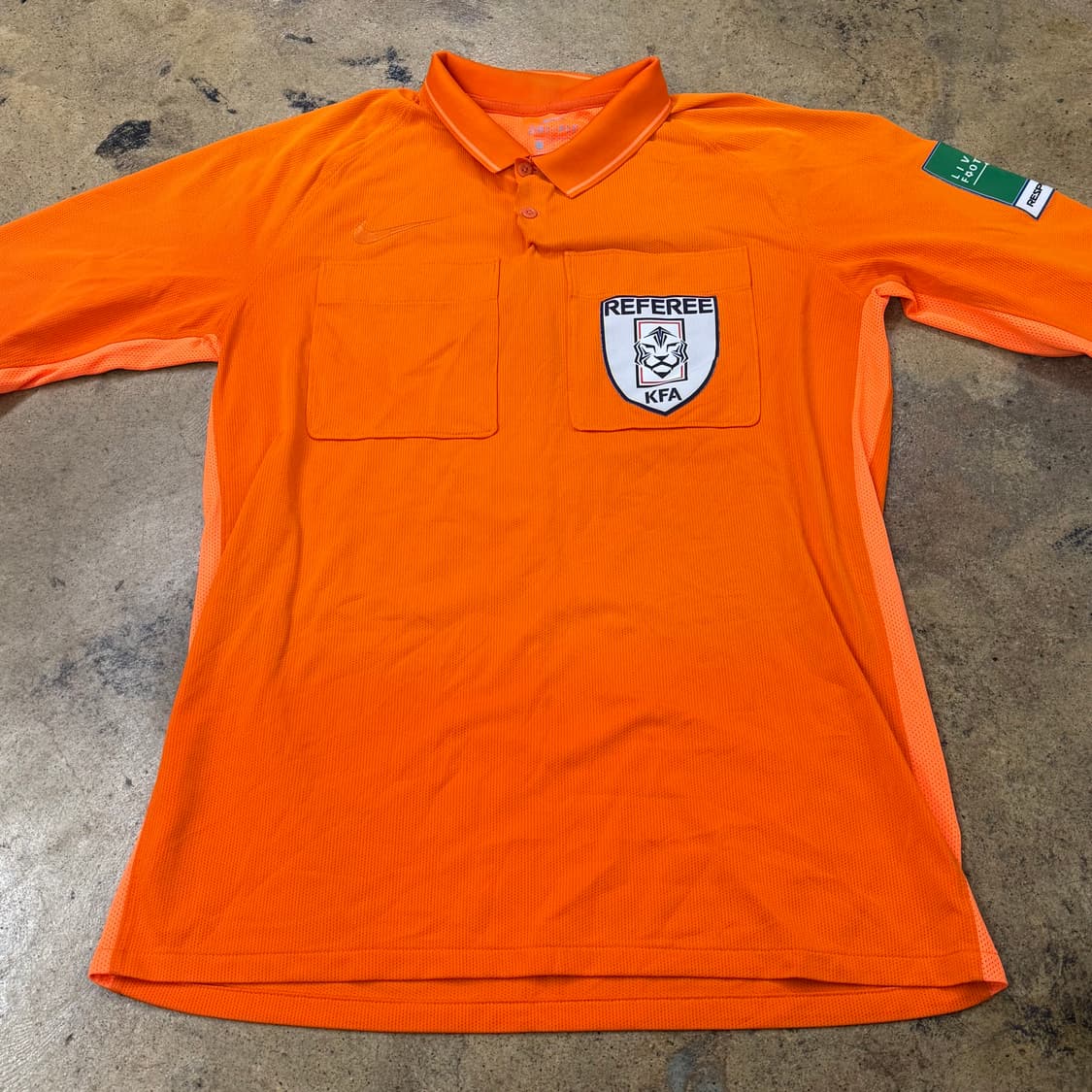 [정품/L] 나이키 심판복 카라 긴팔 티셔츠 오렌지 KFA b14 상품이미지3