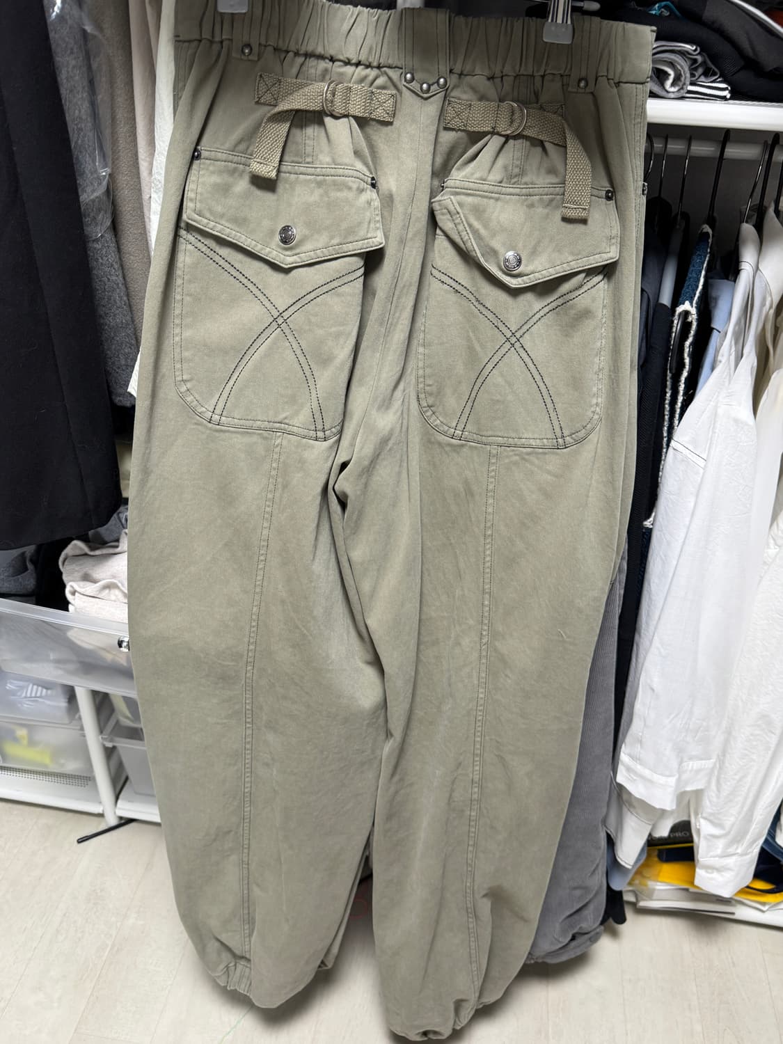 아캄 핀턱 코튼 팬츠(1사이즈) 상품이미지6