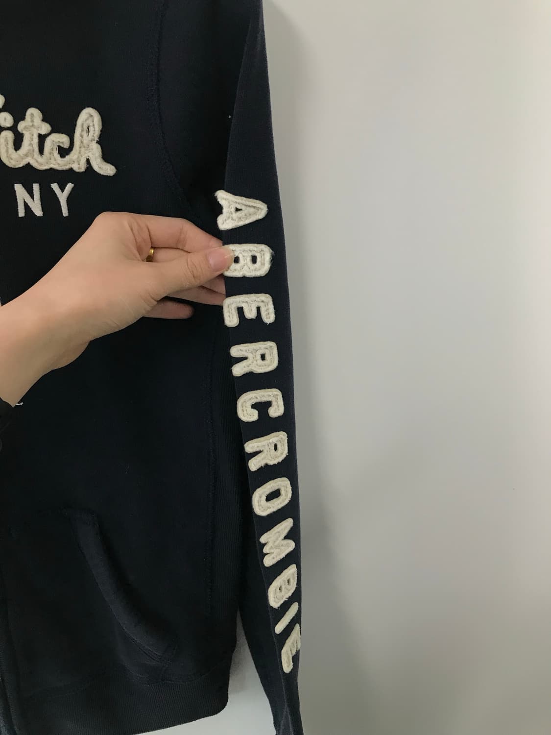 아베크롬비 y2k 와투케 딱붙 네이비 후드집업 상품이미지5