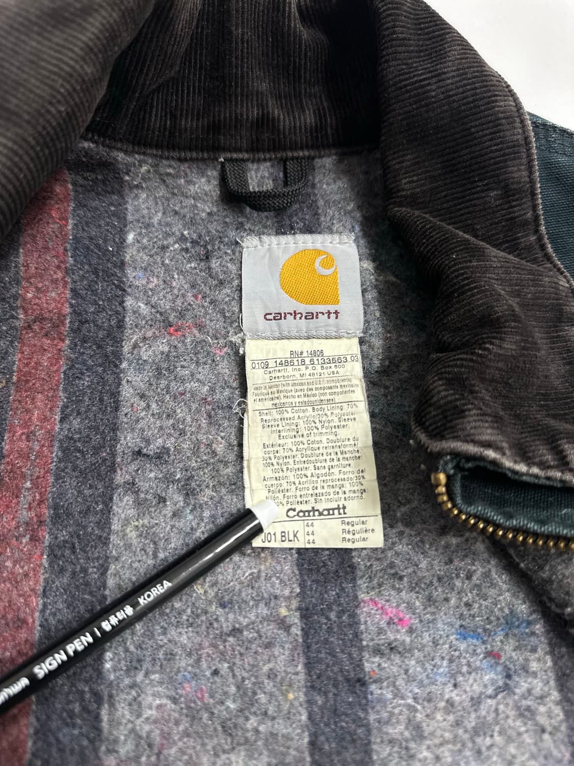 칼하트 J01 BLK 디트로이트 자켓  상품이미지8
