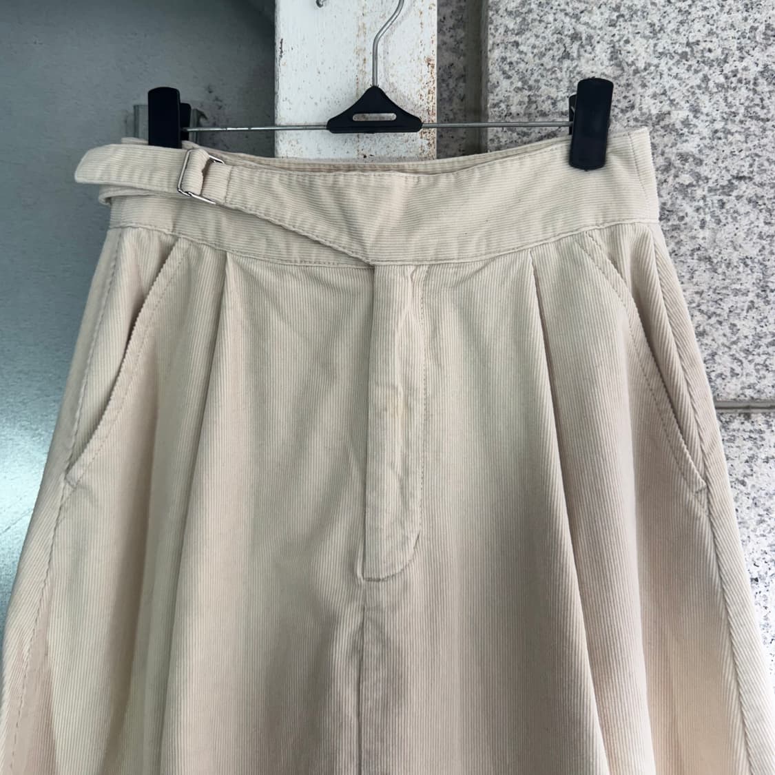 GU 벨티드 코듀로이 롱 스커트 상품이미지3