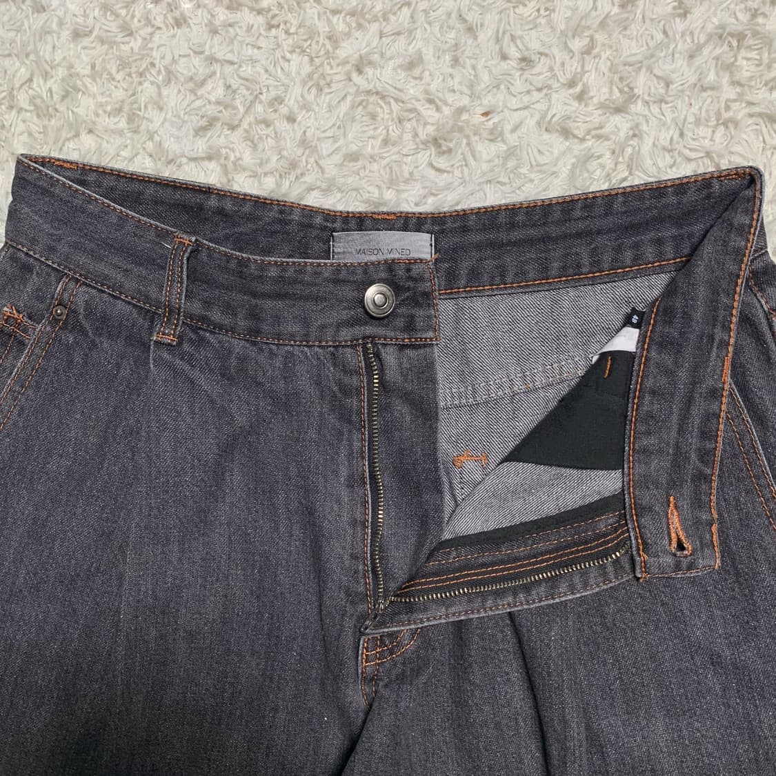 [31] 메종 미네드 원턱 루즈 와이드핏 데님팬츠 상품이미지4