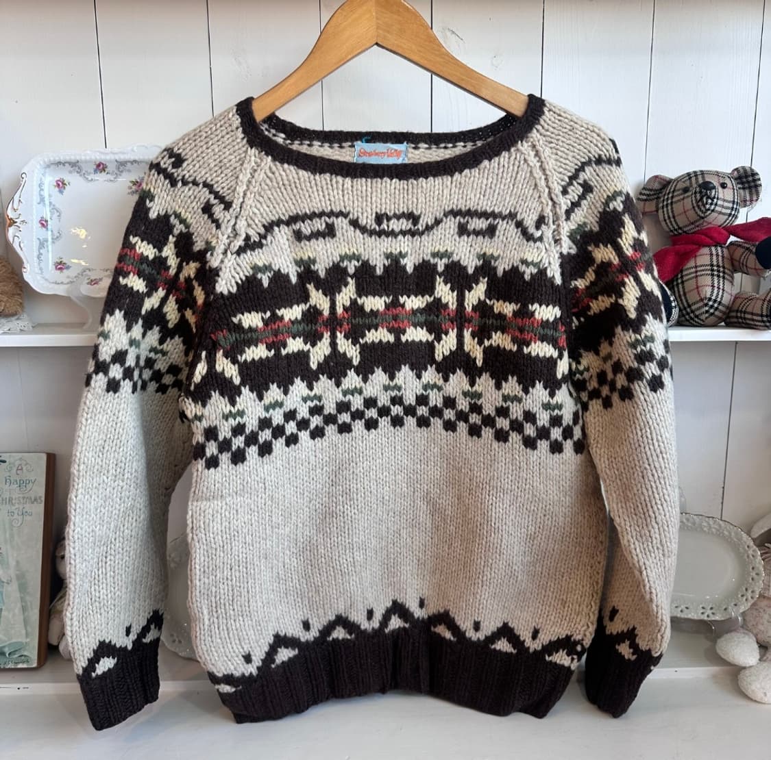 빈티지 노르딕패턴 니트 상품이미지4