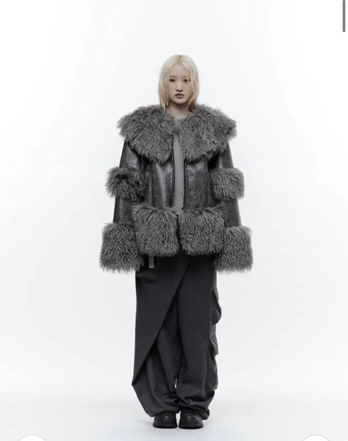 (새상품)웻태그 퍼자켓 상품이미지2