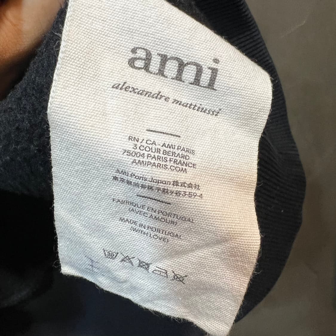 [XL] AMI 아미 블랙 하트 로고 후드티 상품이미지8