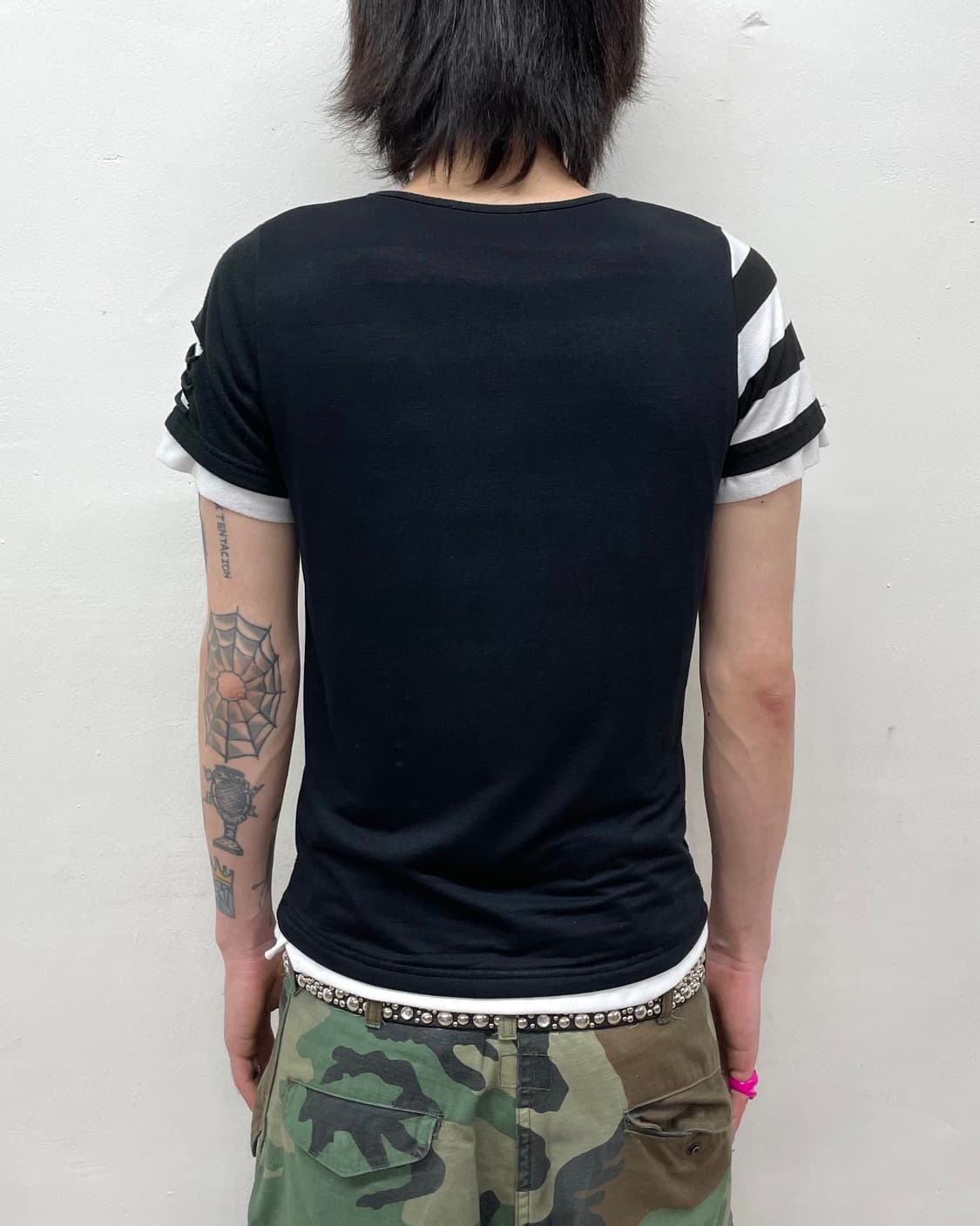 Skull Zipper Slit Punk T-Shirt  상품이미지5